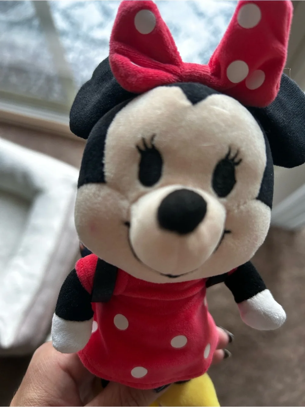 Disney nuiMOs Loungefly Navy Snack Icon Mini Backpack with Minnie Mouse doll
